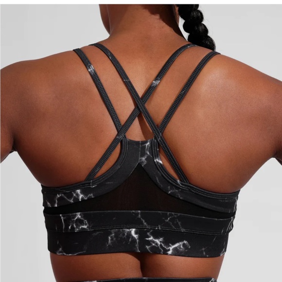 Large BuffBunny Jade Mesh Sports Bra ( Black Marble) - Picture 5 of 12